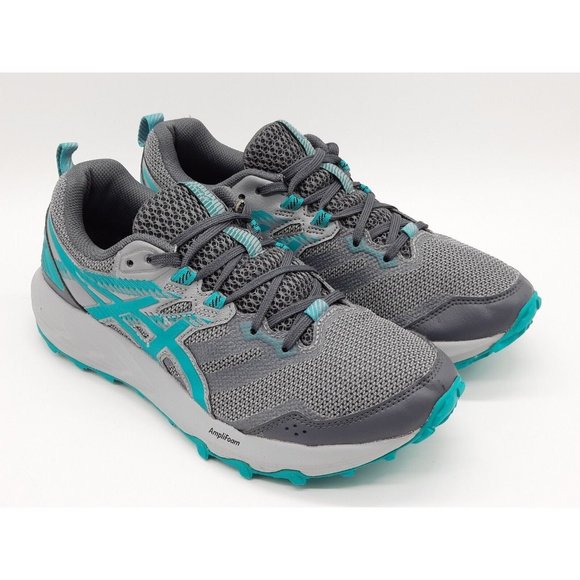 ASICS GEL SONOMA 6 GREY & AQUA BLUE GREEN CROSS TRAINING RUNNING SIZE 8 WOMEN - Picture 4 of 9